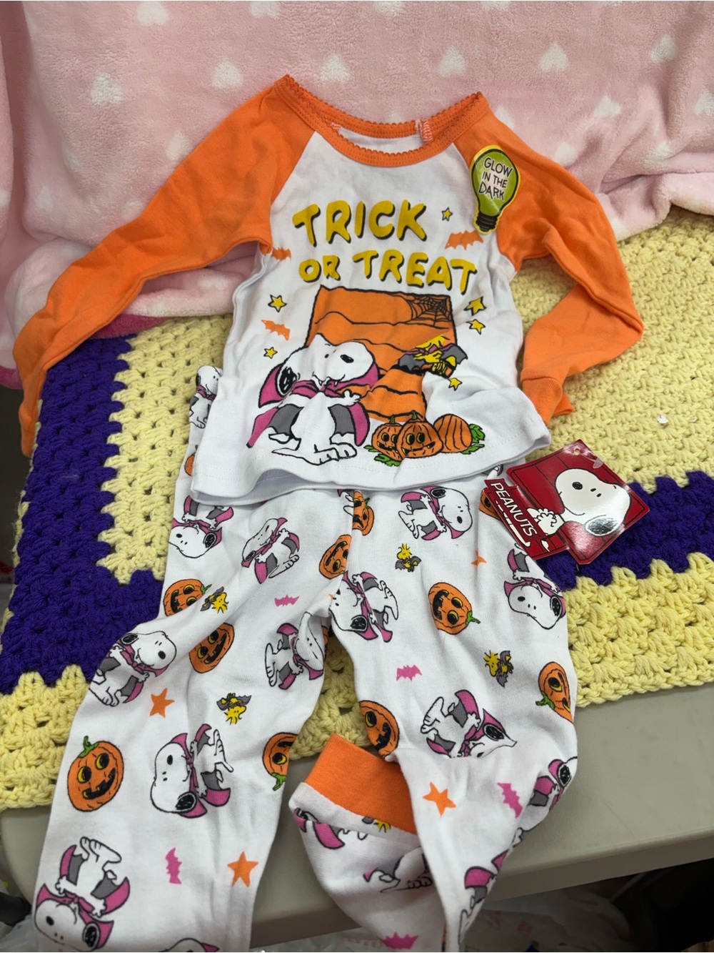Peanuts snoopy & Woodstock Halloween 2-piece pajama set size 2T-NWT